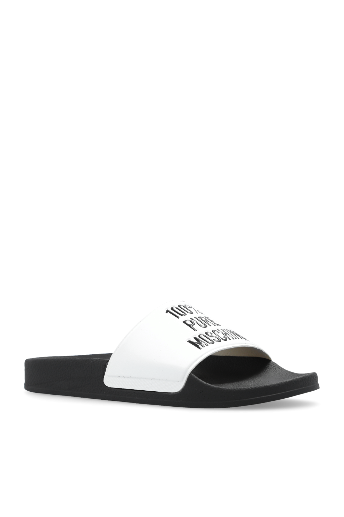 Moschino slides online white